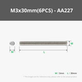 M3 Carbon Steel Full-Thread Rod