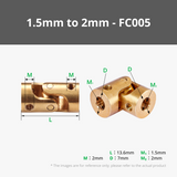 Universal Joint Shaft Coupling with Screws