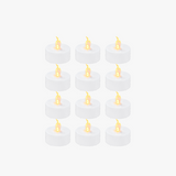 D37.2x36.6mm LED Flame Tea Light Candle Set (12pcs)