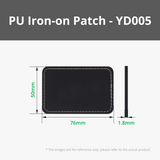 Rectangular PU Iron-on Patch (10pcs)