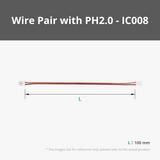 Coppia di cavi da 100 mm con PH2.0 (2 pezzi) - IC008