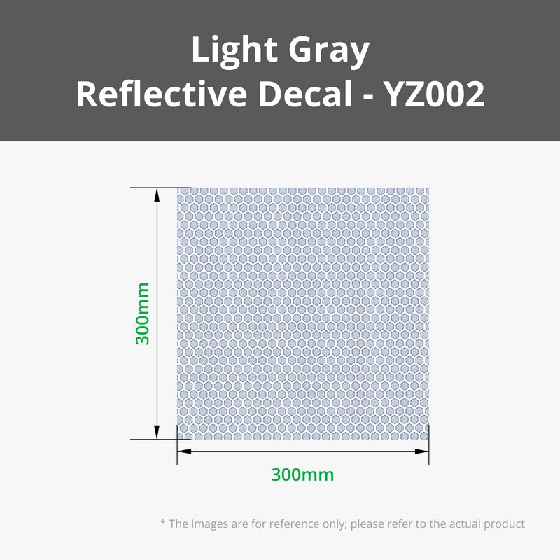 Light Gray Reflective Decal Sheet (5pcs)