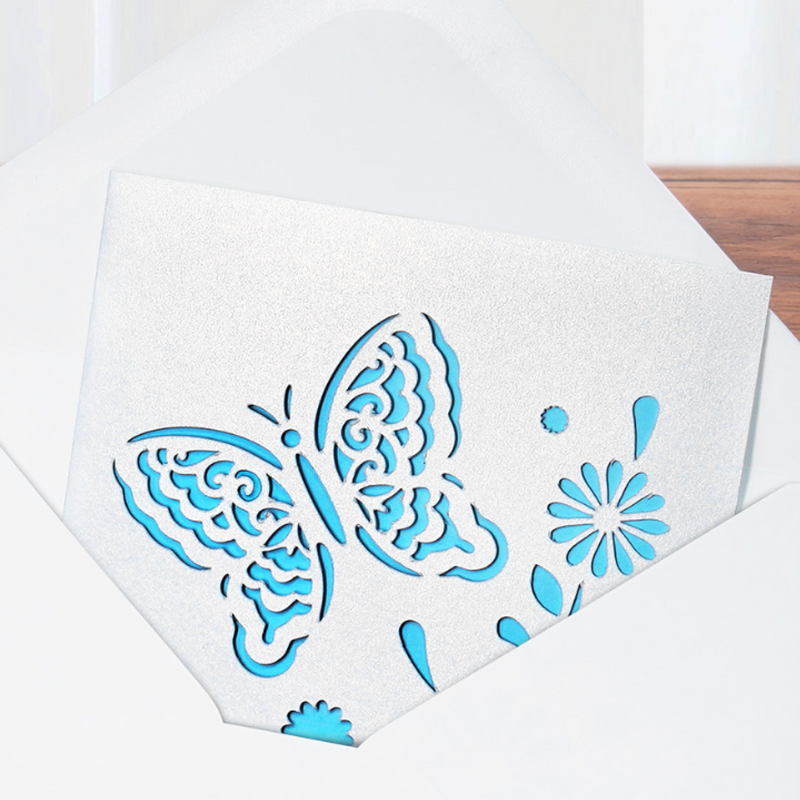 Pearlescent White Greeting Card Set (2pcs)